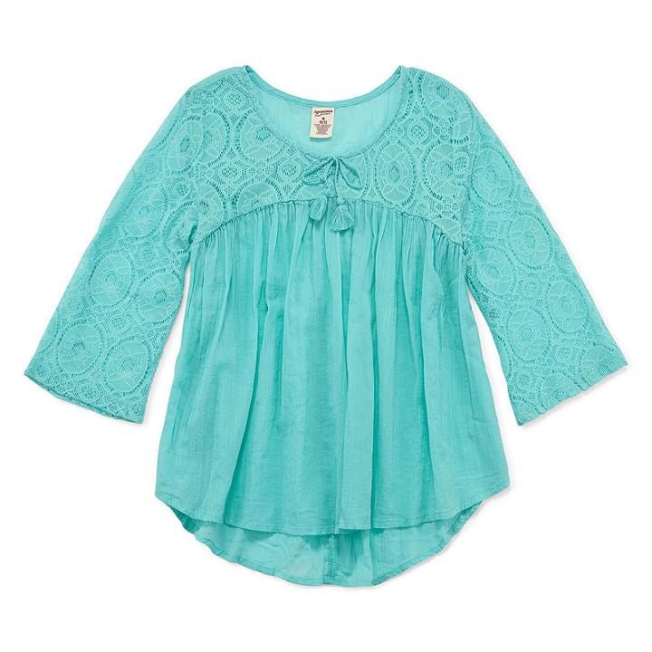 Az Lacy Boho Woven Top