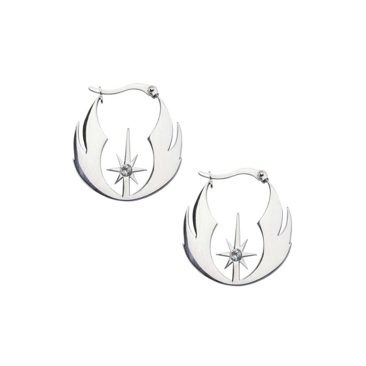 Star Wars Stainless Steel Jedi Order Hoop Earrings