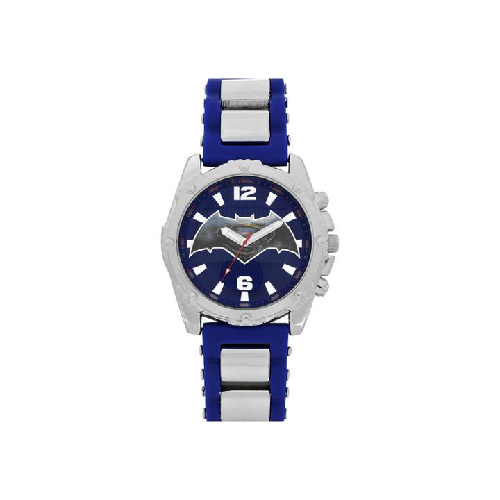 Dc Comics Mens Black Silver Strap Watch