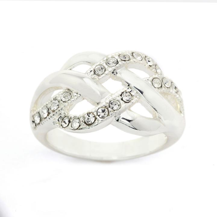 Sparkle Allure White Crystal Midi Ring
