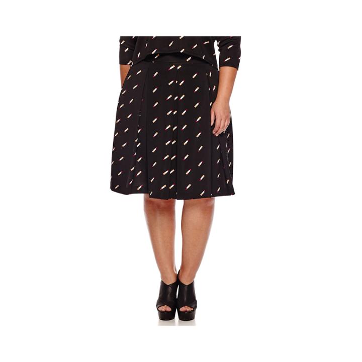Ashley Nell Tipton For Boutique+ Box Pleat Skirt - Plus