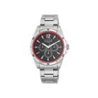 Armitron Mens 5148 Black And Red Stainless Steel Link Watch