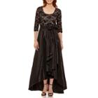 R & M Richards 3/4 Sleeve Party Dress-petites