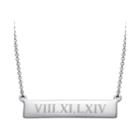 Personalized Roman Numeral Date Bar Necklace