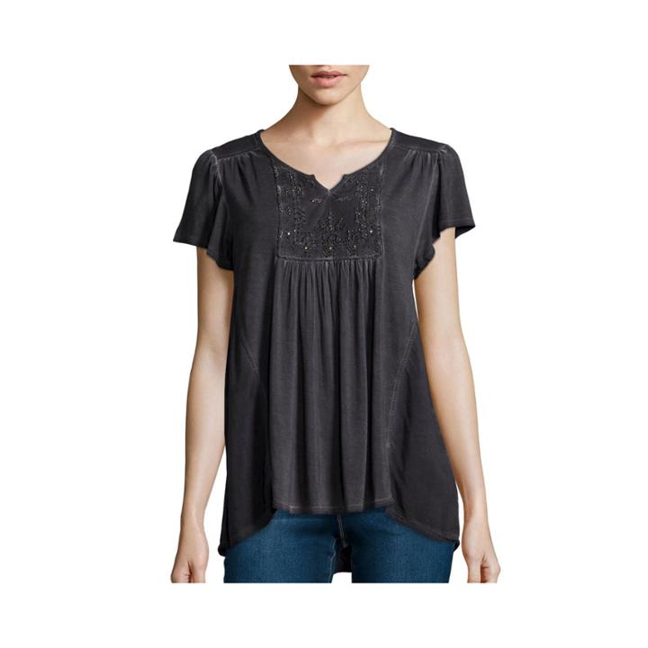 Unity&trade; Short-sleeve Lattice Peasant Top
