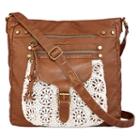 T-shirt And Jeans Crossbody Bag With Crochet