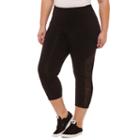 Xersion Ruched Mesh Capris Plus