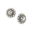 1928 Vintage Inspirations Clear Round Stud Earrings