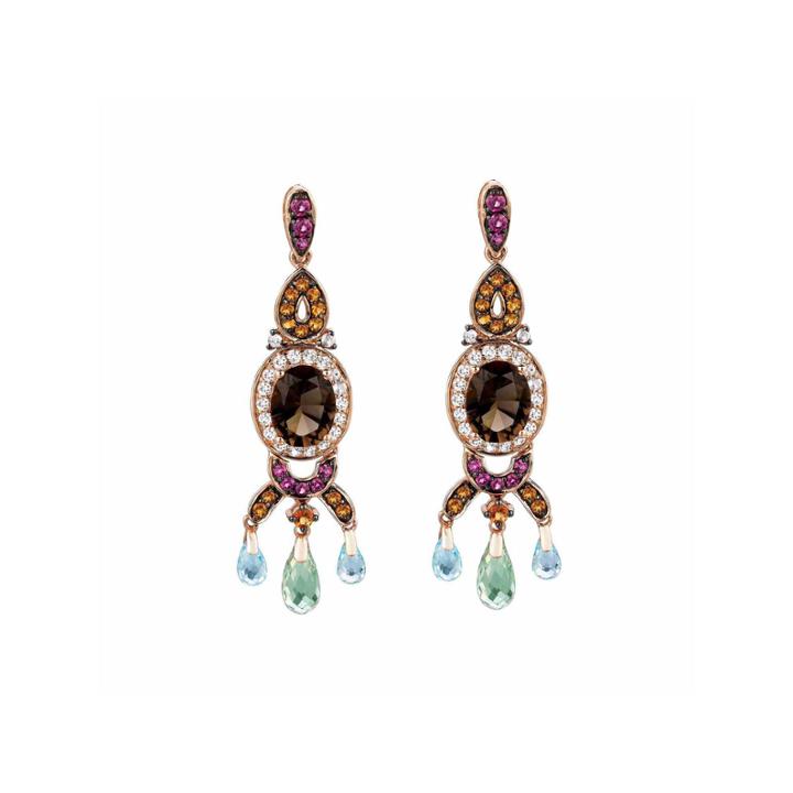 Levian Corp Le Vian Brown Quartz 14k Gold Chandelier Earrings