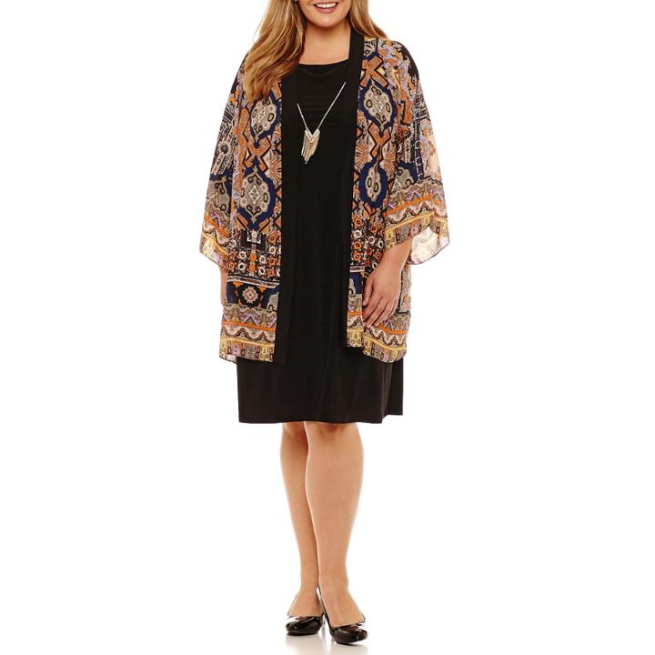 Tiana B Sleeveless Jacket Dress-plus