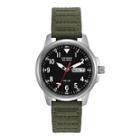 Citizen Eco-drive Mens Military Green Watch Bm8180-03e