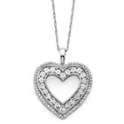 1/10 Ct. T.w. Diamond Sterling Silver Heart Pendant Necklace