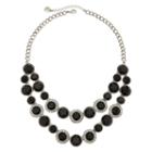Monet Multicolor Crystal Silver-tone Statement Necklace