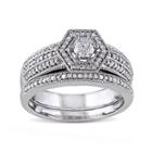 1/2 Ct. T.w. Diamond 14k White Gold Bridal Ring Set