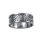 Mens 9mm Gray Stainless Steel Celtic Wedding Band