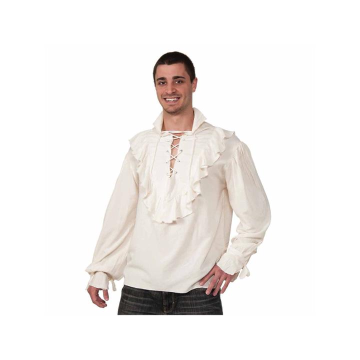 Fancy White Pirate Shirt Adult