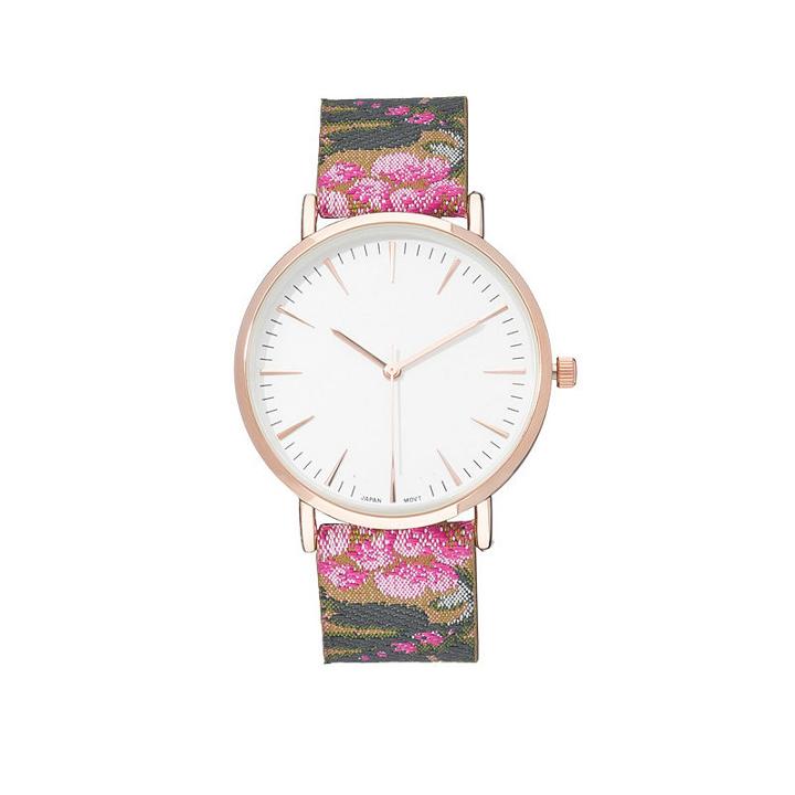 Geneva Platinum Womens Pink Strap Watch-10143