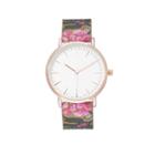 Geneva Platinum Womens Pink Strap Watch-10143