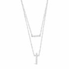 Womens 1/10 Ct. T.w. White Diamond Strand Necklace