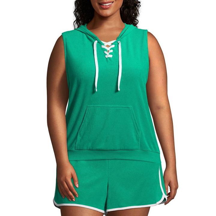 Flirtitude Lace Up Hoodie - Juniors Plus