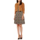 R & K Originals 3/4-sleeve Belted Printed Jacket Dress - Petite
