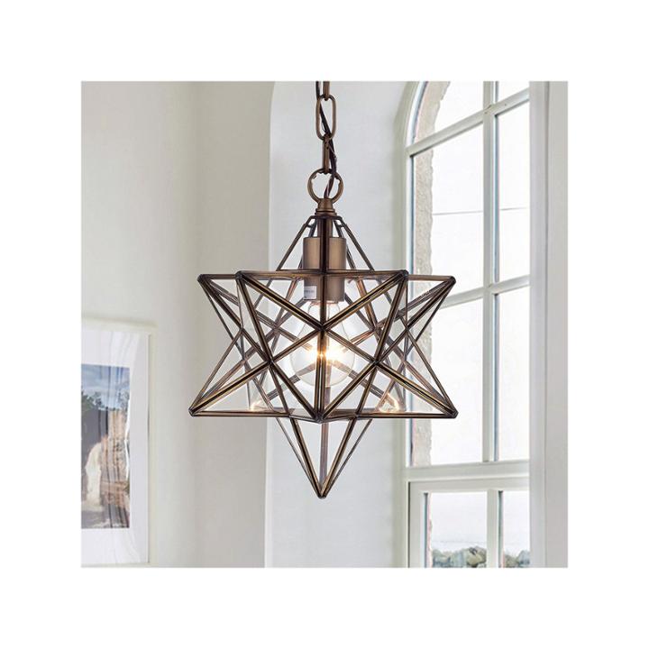 Minkar 1-light Antique Bronze Star Pendant