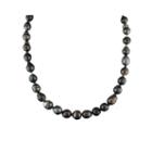 8-10mm Genuine Black Tahitian Pearl Necklace