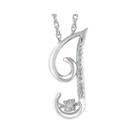 Love In Motion&trade; Diamond-accent Sterling Silver J Pendant Necklace