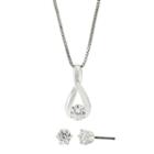 Sparkle Allure Cubic Zirconia Earring And Necklace Set