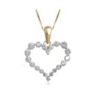 1/2 Ct. T.w. Certified Diamond 14k Yellow Gold Heart Pendant Necklace