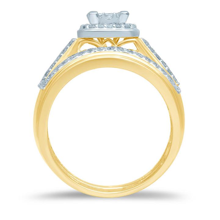 Womens 5/8 Ct. T.w. Genuine White Diamond 14k Bridal Set