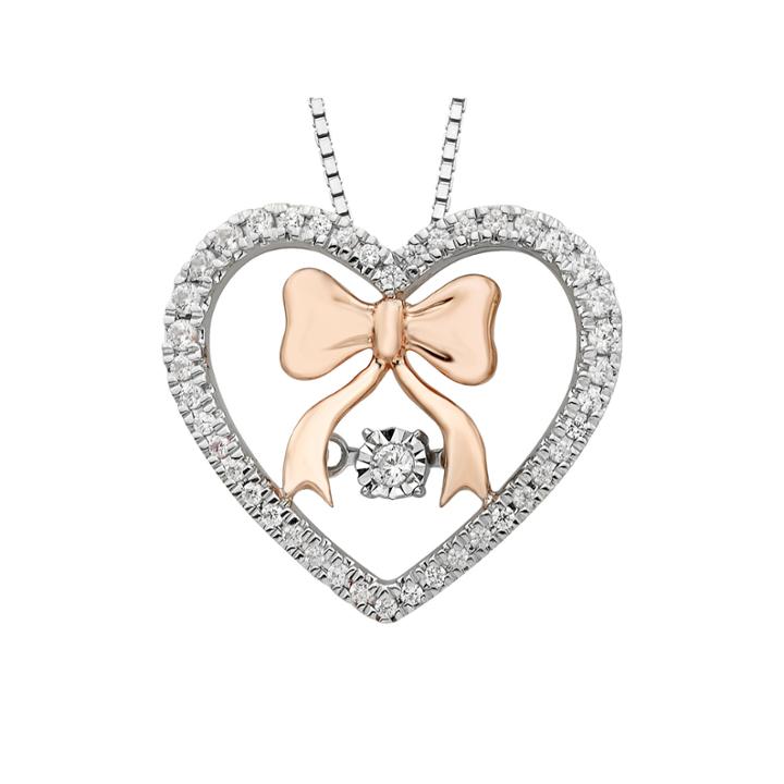 Womens 1/5 Ct. T.w. White Gold Sterling Silver Pendant Necklace