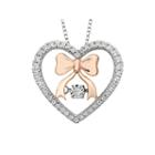 Womens 1/5 Ct. T.w. White Gold Sterling Silver Pendant Necklace