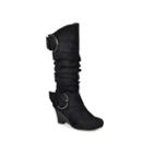 Journee Collection Irene Wedge Slouch Boots - Wide Calf