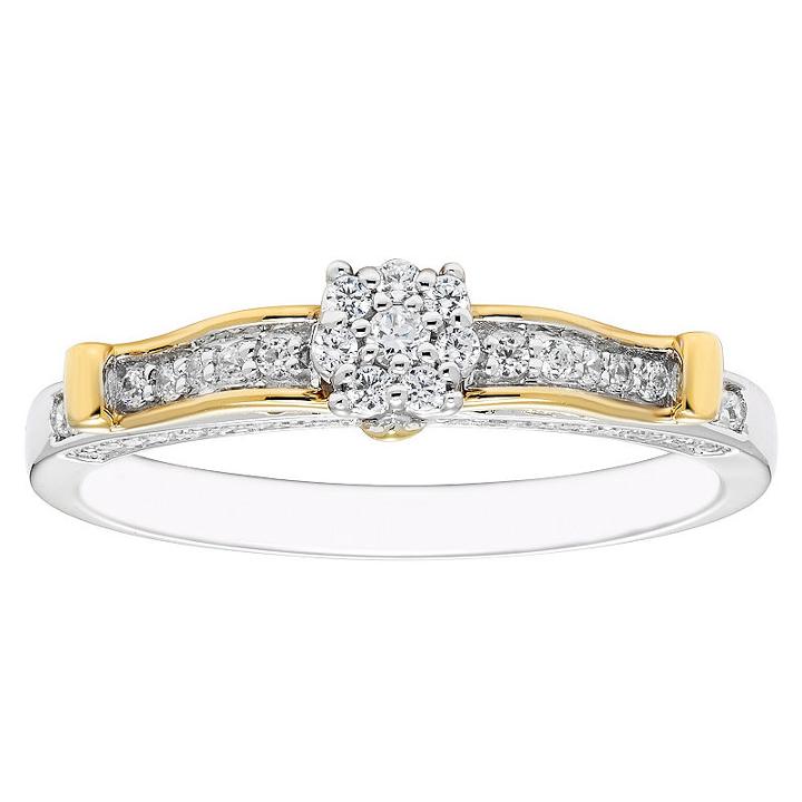 Enchanted Disney Fine Jewelry 1/4 Ct. T.w. Genuine Diamond 10k Gold Engagement Ring