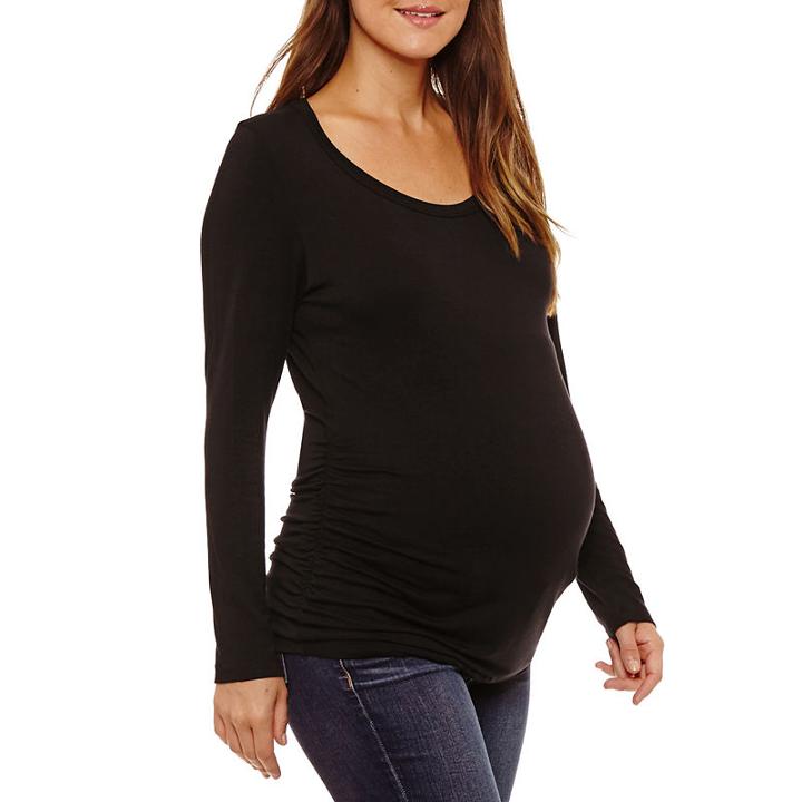 Planet Motherhood Long Sleeve Scoop Neck T-shirt