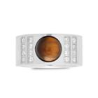 Mens Tiger's Eye Stainless Steel Band