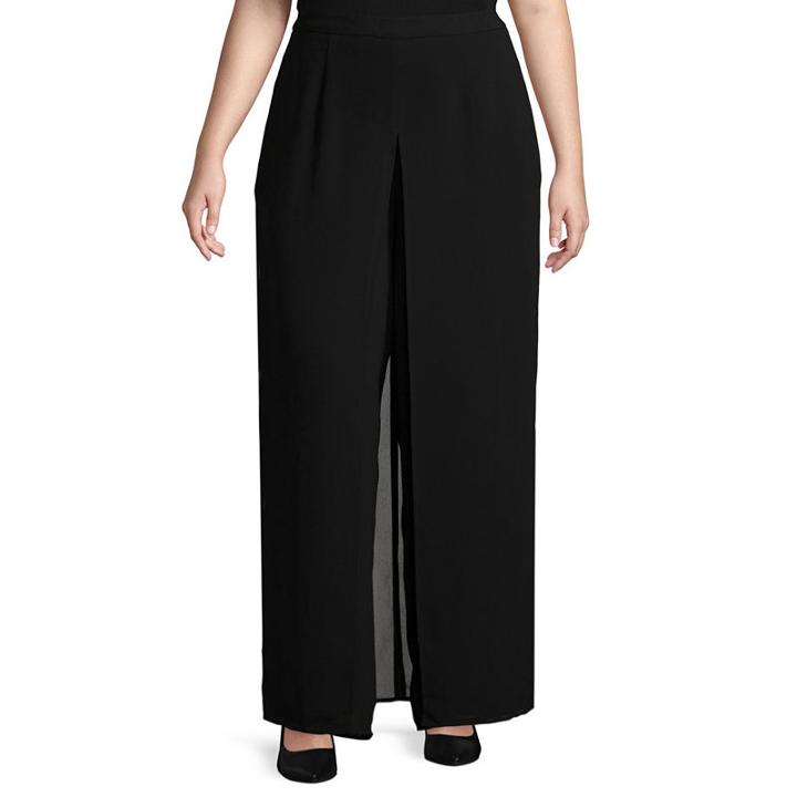 Scarlett Loose Fit Crepe Pull-on Pants-plus