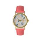Olivia Pratt Womens Colored Shell Dial Coral Leather Watch 14841coral