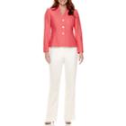 Isabella Long-sleeve 3-button Notch-collar Jacket And Solid Pants Suit Set
