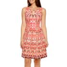 Danny & Nicole Sleeveless Printed Fit-and-flare Dress