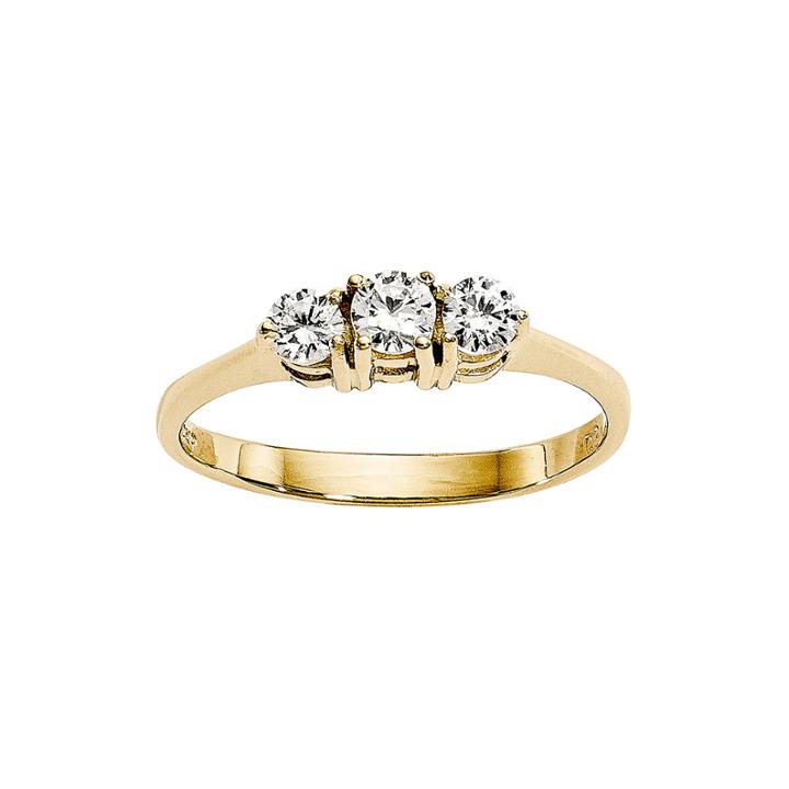 1/3 Ct. T.w. Diamond 14k Yellow Gold 3-stone Engagement Ring