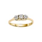 1/3 Ct. T.w. Diamond 14k Yellow Gold 3-stone Engagement Ring