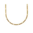 Mens 18k Yellow Gold Over Silver 30 Figaro Chain Necklace