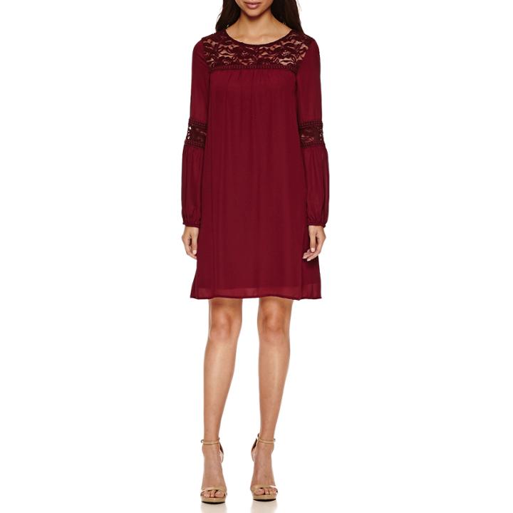 Luxology Long Sleeve Lace Shift Dress