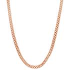 14k Gold Over Silver Semisolid Curb 18 Inch Chain Necklace