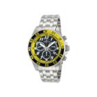 Invicta Pro Diver Mens Silver-tone & Yellow Chronograph Watch 14510