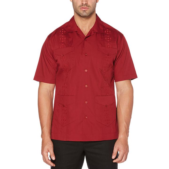 Cubavera Short Sleeve Guayabera Button-front Shirt