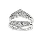 1/3 Ct. T.w. Round Diamond 14k White Gold Ring Guard