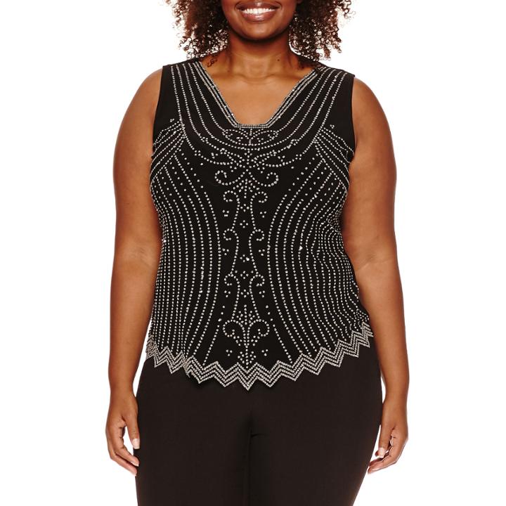 Msk Beaded Tank Top - Plus